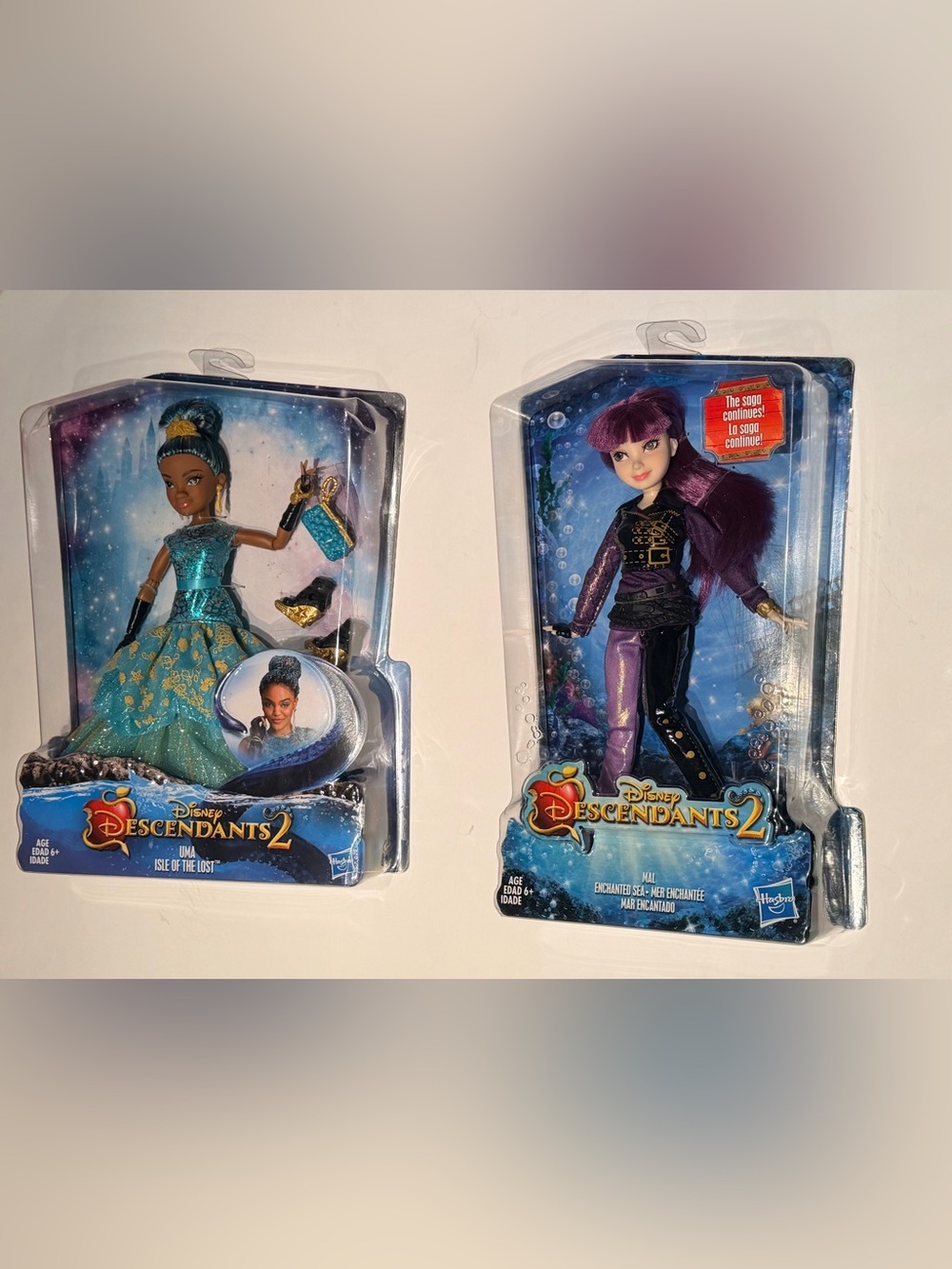NEW Disney Descendants Mal Enchanted Seas & Royal Yacht Ball Uma Deluxe Dolls
